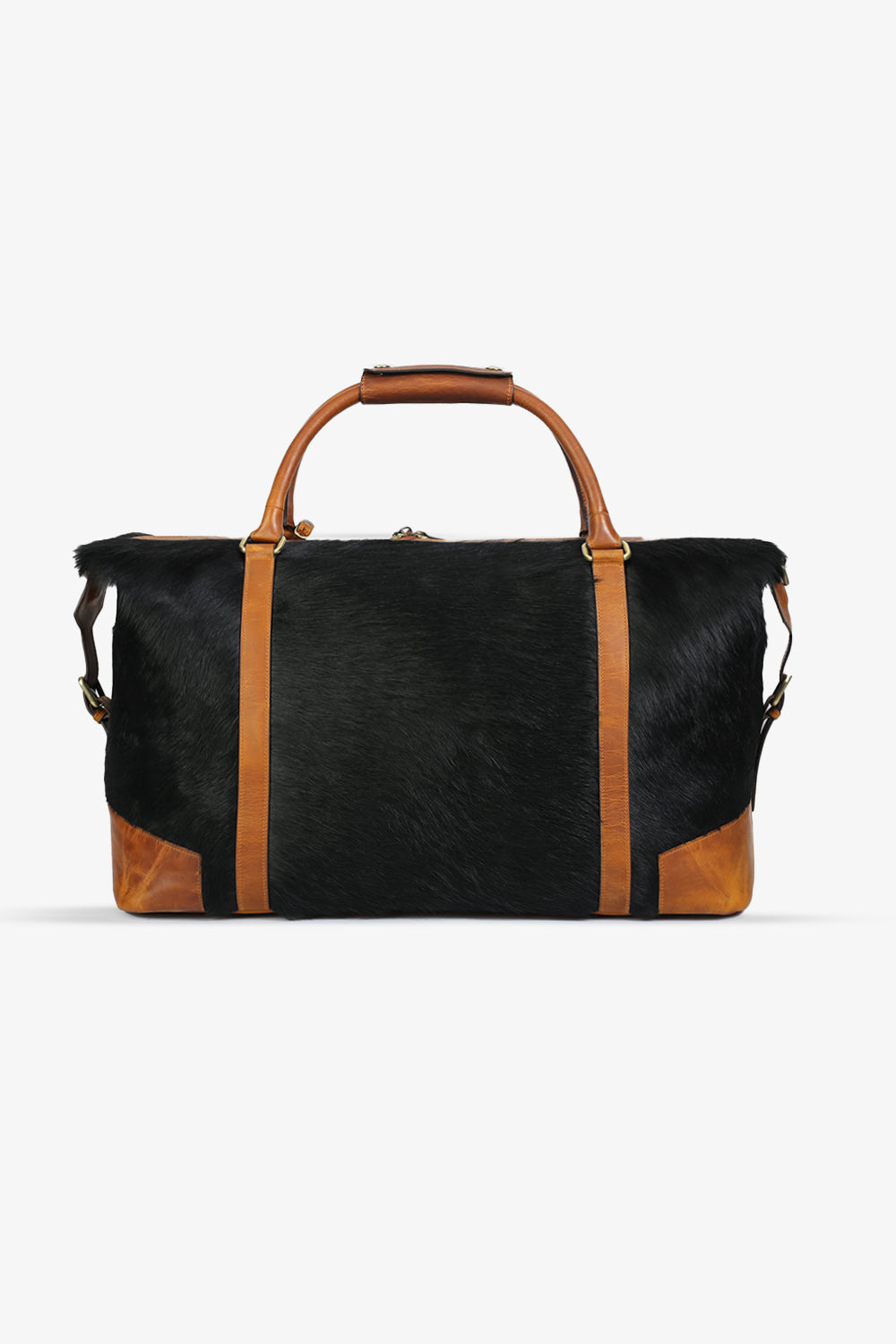 Cow Hair-On Leather Duffle Bag