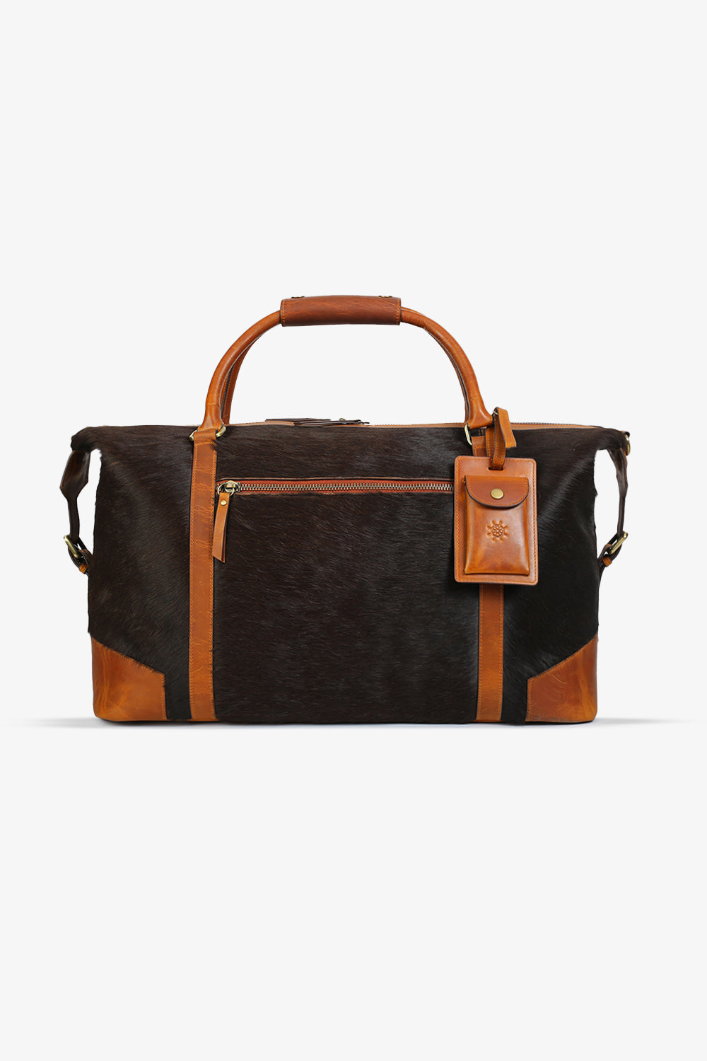 Cow Hair-On Leather Duffle Bag