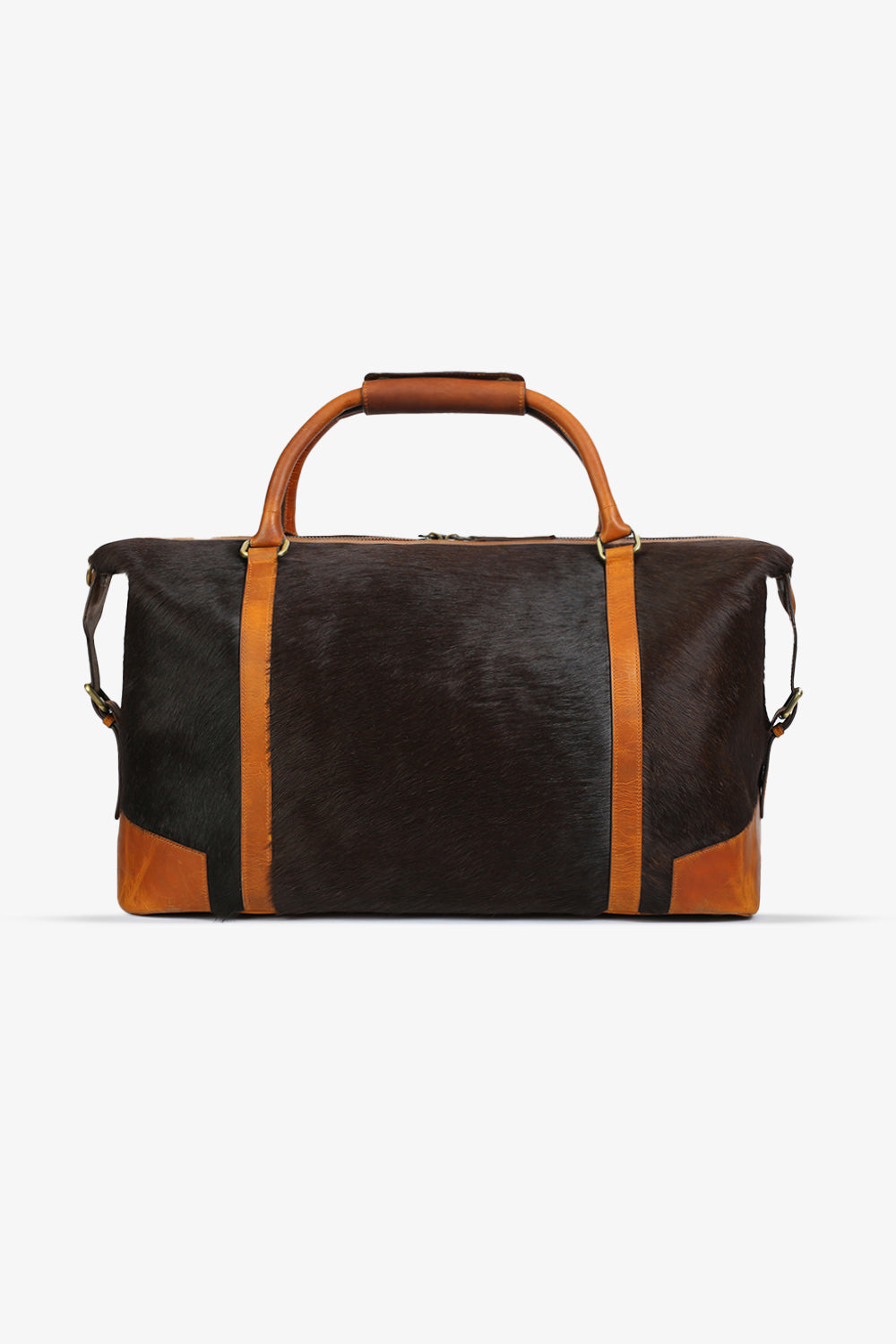 Cow Hair-On Leather Duffle Bag
