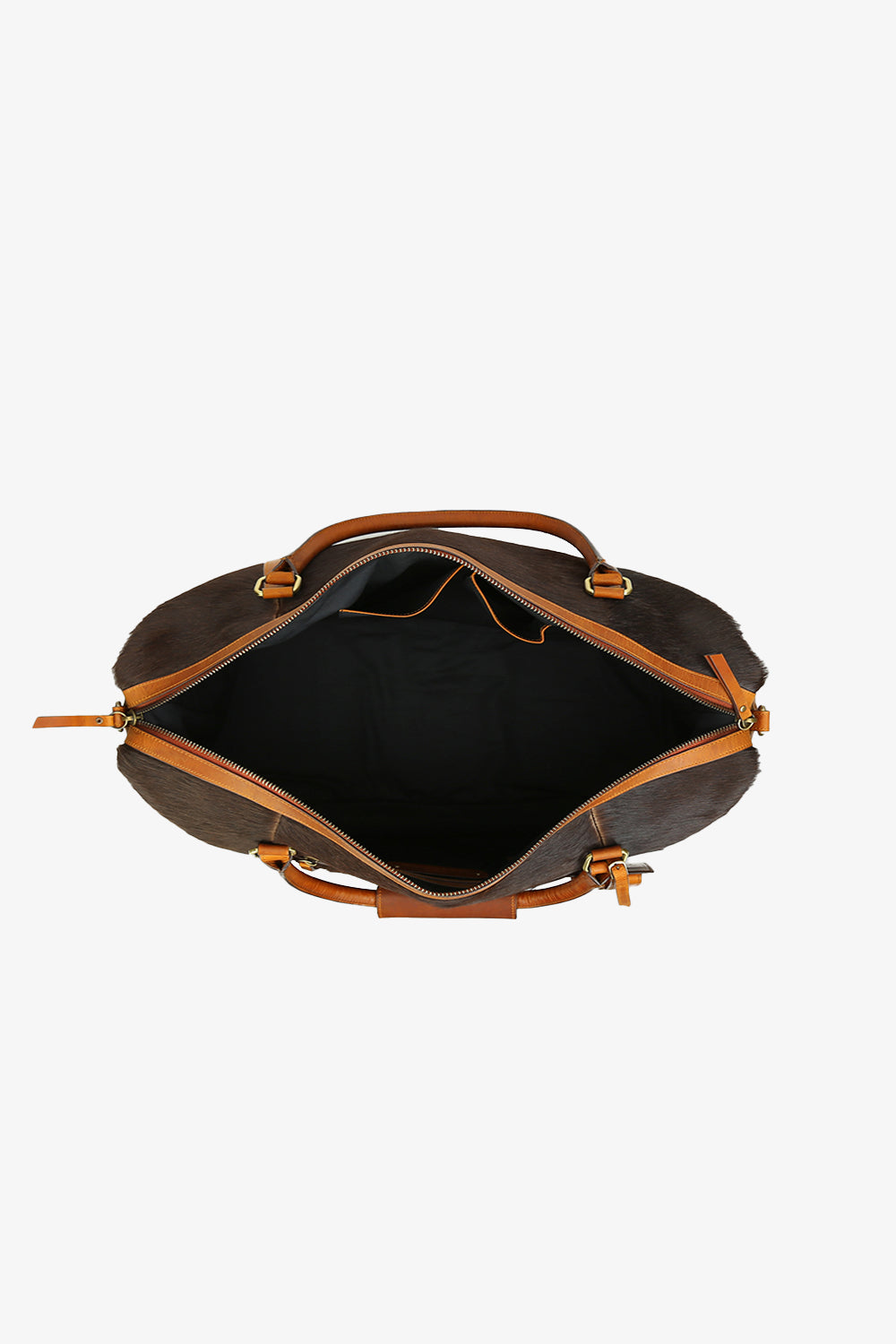 Cow Hair-On Leather Duffle Bag