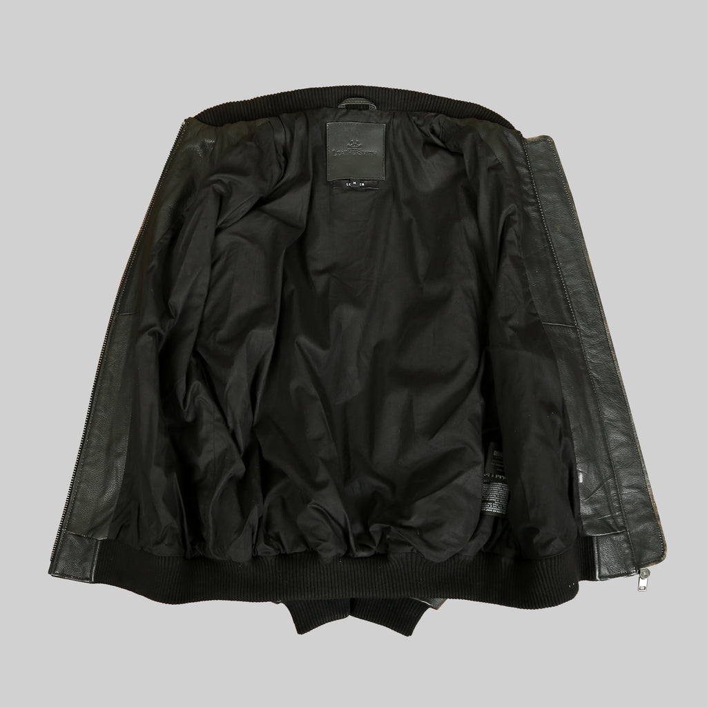Oversized Bomber Jacket with Rub-off Effect
