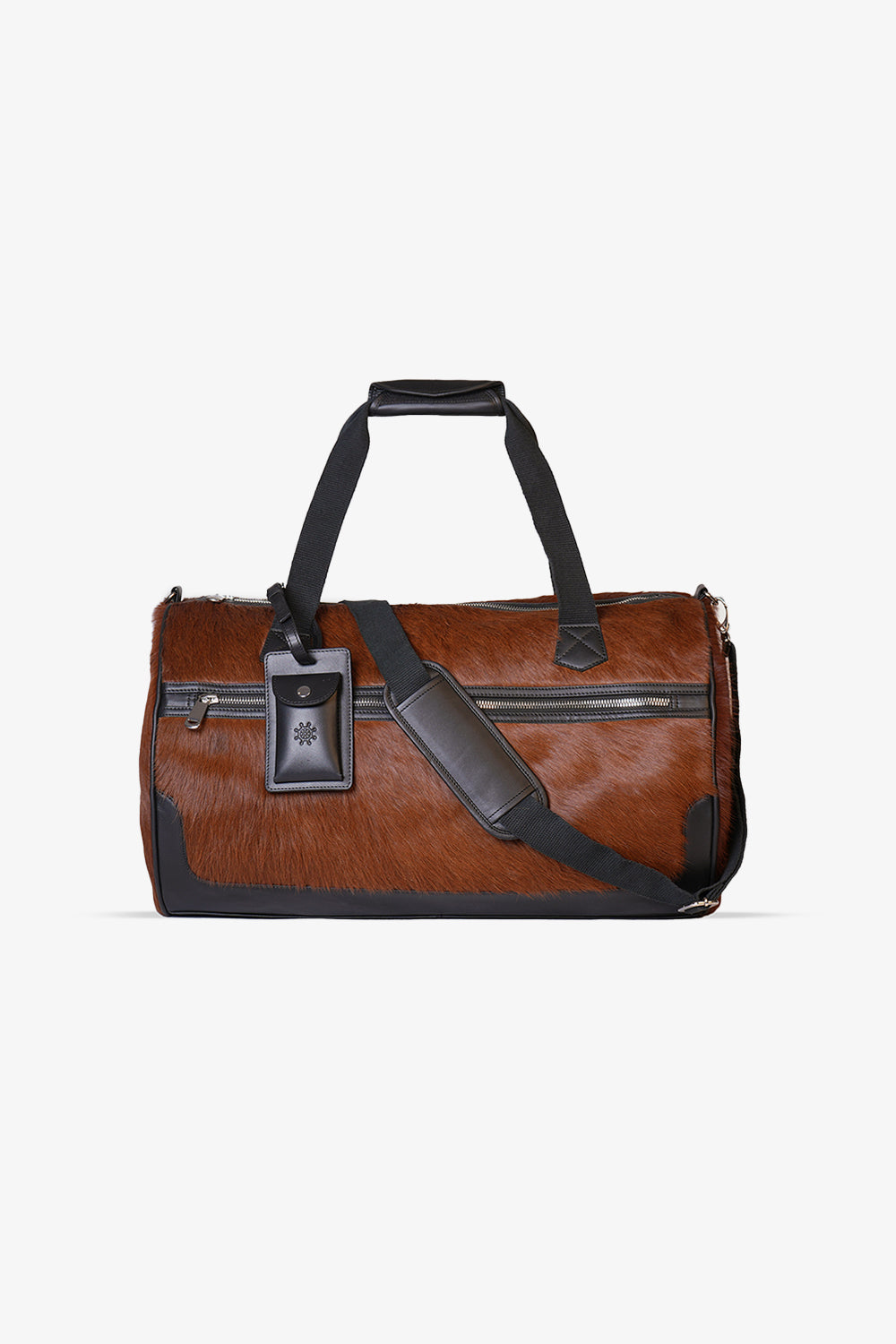 Cow Hair-On Leather Duffle Bag