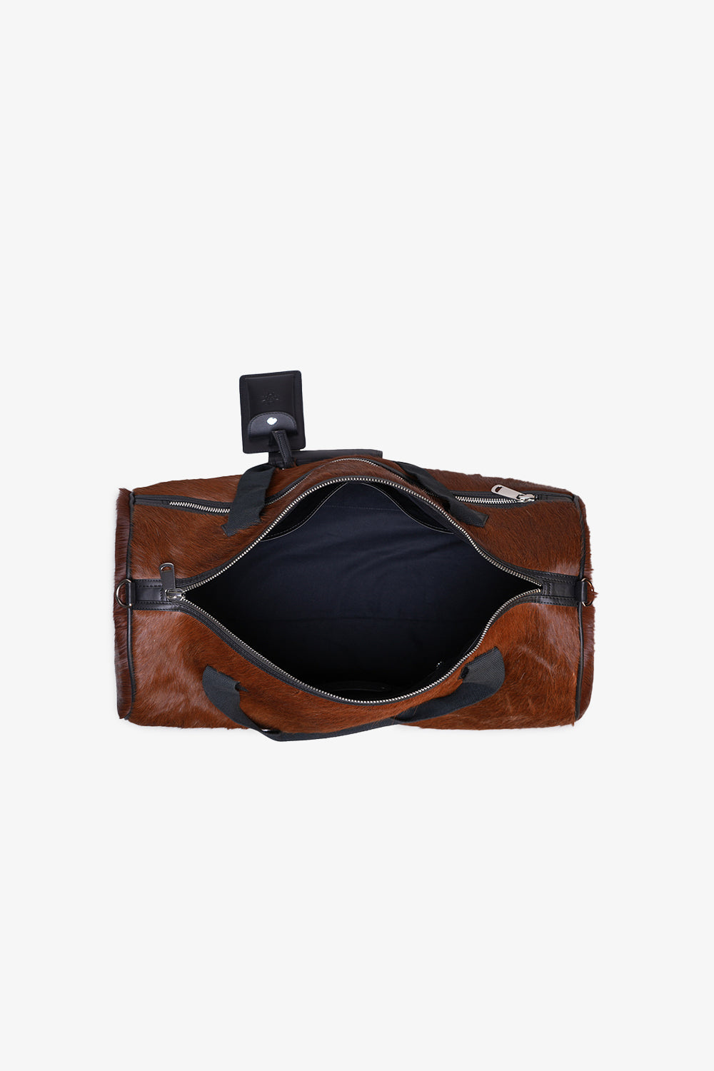 Cow Hair-On Leather Duffle Bag