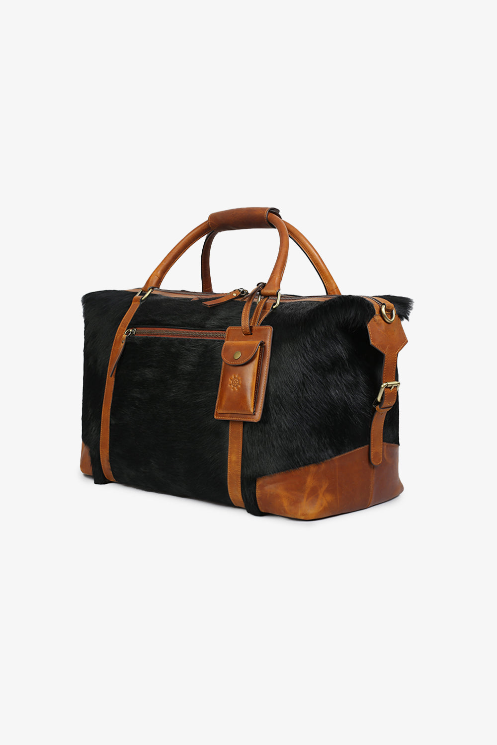 Cow Hair-On Leather Duffle Bag