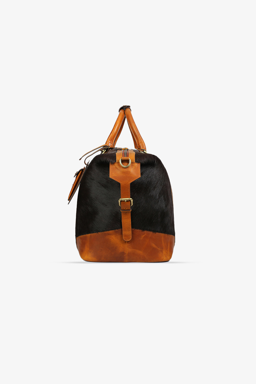Cow Hair-On Leather Duffle Bag