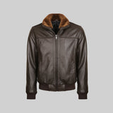 Bomber Flight Jacket with Fur Collar